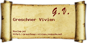 Greschner Vivien névjegykártya